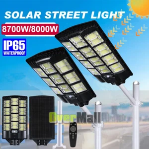 8700W Outdoor Solar Wall Light LED Motion Sensor Bright Flood Street Lamp Bright - Picture 1 of 91