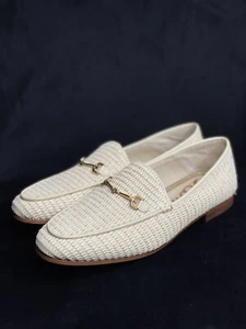 Sam Edelman Woven Loafers Women’s Size 7.5 Cream / Gold - Picture 1 of 7