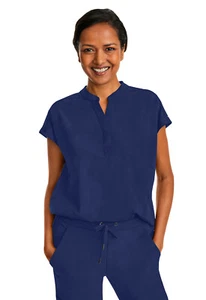 Healing Hands Purple Label Women's Journey Mandarin Collar Boxy Scrub Top | 2152 - Picture 1 of 38