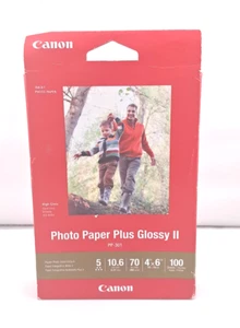 Canon PP-301 Inkjet Fotopapier Plus Glossy II 100 Ct 4x6 Zoll Blatt Rabatt - Bild 1 von 6