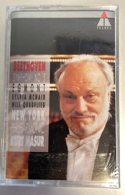 SEALED~MASUR~EGMONT~NEW YORK PHILHARMONIC BEETHOVEN SYMPHONY 5 CASSETTE TAPE - Image 1 of 3