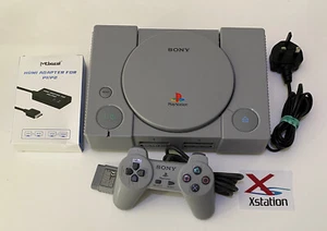 Sony PlayStation 1 PS1 Console Controller HDMI Adapter Power Cable Xstation+iGR - Picture 1 of 4