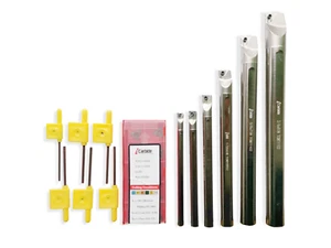 NUEVO JUEGO DE 6 PIEZAS 1/4""-3/4"" BARRA PERFORADORA INDEXABLE VÁSTAGO + 6 PIEZAS INSERCIONES DE CARBURO TCMT11 - Imagen 1 de 3