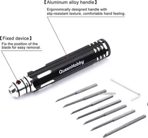 Prime Model Scriber w/ Blade Gundam Resin Carved RC Hobby Cutting Tool 7 Blades - Picture 1 of 6