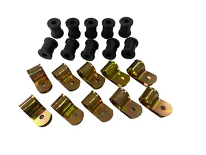 LAND ROVER SERIES 1, 2, 2A, 3 BRAKE PIPE P CLIP & RUBBER X 10 56666/6860L (EB-2) - Picture 1 of 2