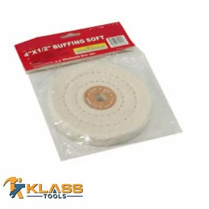 4" Soft Cotton Buffing Wheel for 1/2" Shafts by KlassTools - Picture 1 of 3