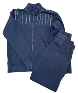 Emporio Armani EA7 Sport Suit Hoodie and Pants Boys Black 12 Y - Picture 1 of 11