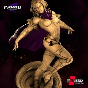 Raven - Universo DC - Fan Art - por B3DSERK Studios Impreso en 3D Resina Gris - Imagen 1 de 8