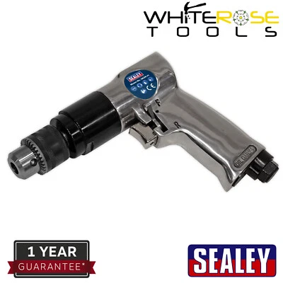 Sealey Air Drill Ø10mm 1800rpm Reversible Action Workshop Garage Air Tool - Image 1 of 4