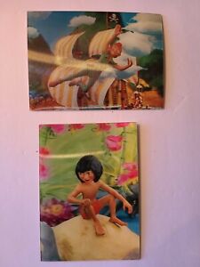 Vintage (2) 1966 Walt Disney's Peter Pan & JUNGLE BOOK Holographic Post Cards