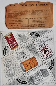 Selten gesehen antik ca 1912 E. W. GILLETT Werbung PUZZLE Toronto ON Canada - Bild 1 von 10