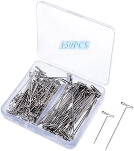 150 pcs T-pins for Blocking Knitting ModellingWig Making and Crafts Stainless... - Picture 1 of 2