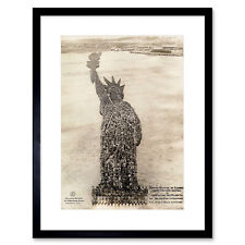 Photo Human Statue Liberty USA Army Officers Cool Weird Framed Print 12x16 Inch