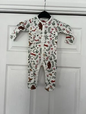 JOULES Gruffalo Razamata Strampler Alter 3-6 Monate 6-8 kg weiß Gruffalo Print NEU