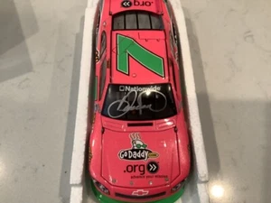 DANICA PATRICK AUTOGRAPHED 2012 CHEVY IMPALA GODADDY.COM PINK DIECAST & CARD - Picture 1 of 16