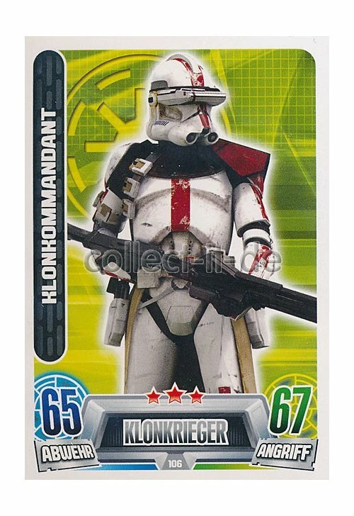 Force Attax Movie Cards 2 106 - KLONKOMMANDANT - Klonkrieger - Republik - Bild 1 von 1