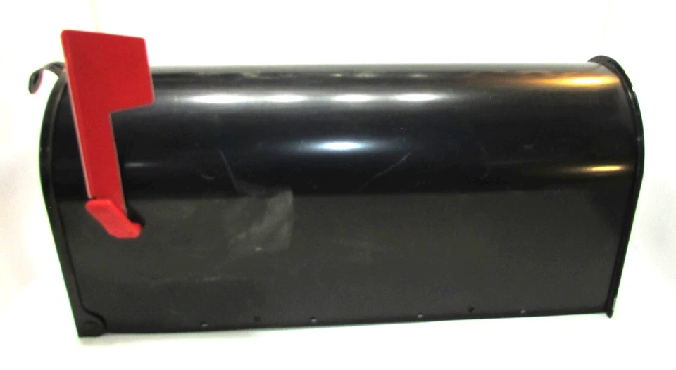 Classic Large Black Steel RFD Rural Route U.S. Mail Delivery Mailbox FREE SHPG! - Image 1 of 4