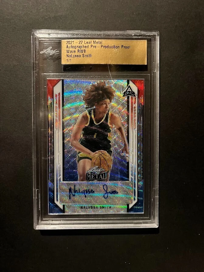 2021-22 Leaf Metal  Red White Blue Wave Autograph Nalyssa Smith 1/1 - Image 1 of 1