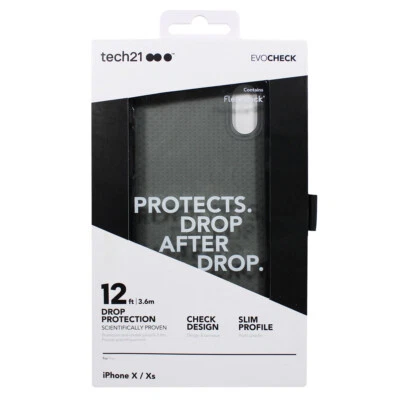 Tech21 Evo Check Rugged Slim Case For Apple iPhone Xs / X - Smokey Black - Image 1 of 2