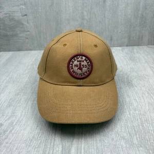 Vintage Makers Mark Whisky Hat Cap Strap Back Tan Beige Embroidered Logo Alcohol - Picture 1 of 6