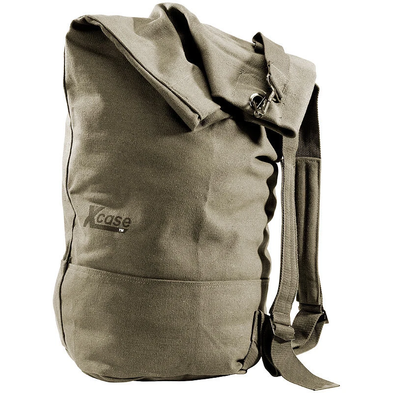 Xcase Seesack Rucksack: Canvas-Seesack 50 Liter, 28 x 25 x 80 cm (Seemannssack) - Bild 1 von 4