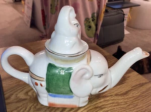 Vintage Pier 1  Ceramic Elephant 2 CupTeapot Made in China - Picture 1 of 5