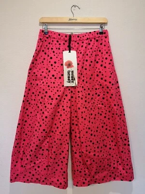 Wendy Trendy Made In Italy Pink Balloon Wide Leg Trousers Funky Lagenlook OS - Immagine 1 di 4