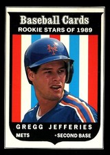 1989 Baseball Card Magazine *HAND CUT* Rookie Stars Card #10 Gregg Jefferies