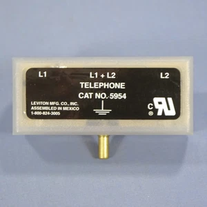 Leviton Clear Ice 3-Positionen Telefon FAX Modem Überspannungsschutz Modul 5954-CT4 - Bild 1 von 4