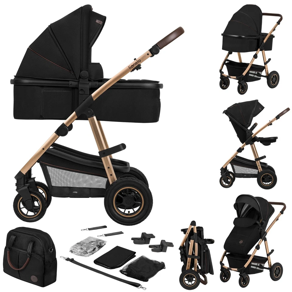 Lionelo Kombikinderwagen Amber 2in1 Baby Kinderwagen Black Onyx - Zustand gut