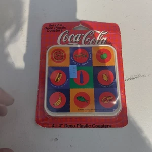 Vintage Coca-Cola Coasters Set Of Four New In Pack - Picture 1 of 2