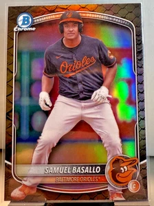 2025 Bowman Chrome Prospects #BCP-109 Samuel Basallo Reptilian Refractor Orioles - Picture 1 of 2