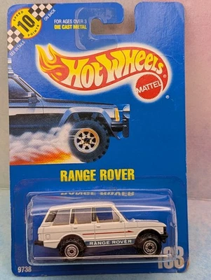 Range Rover #103 1990 Hot Wheels☆ SUV blanco; interior bronceado; ct☆ puntos de velocidad Foto 1 de 4