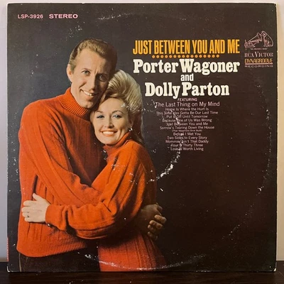 PORTER WAGONER & DOLLY PARTON - Just Between You & Me- 12" Vinyl Record LP - VG+ - Image 1 of 3