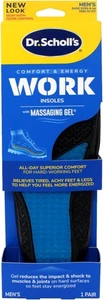 Dr Scholls Insoles Men WORK Massaging Gel Full Shoe Insole Sz 8-14 (1 pair) - Picture 1 of 2