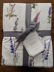 POTTERY BARN Monique Lhuillier Provence Percale Sheet Set-CalKing-NWT - Picture 1 of 4