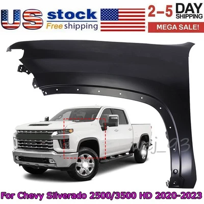 Fender For 2020-2024 Chevrolet Silverado 2500HD,3500 HD Primed Front Driver Side Foto 1 de 4