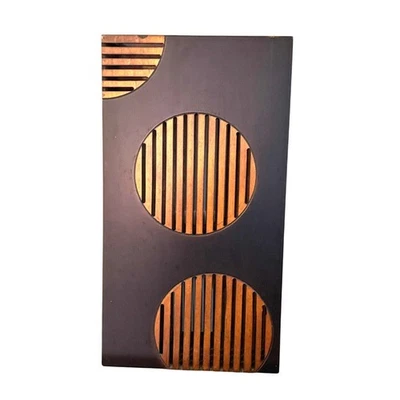 Contenedor de arte de madera moderno de mediados de siglo, decoración de pared de madera grande estilo boho, flores Foto 1 de 4