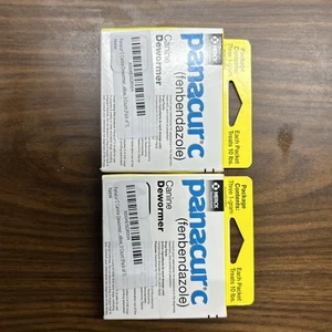 Panacur C Canine Dewormer (Fenbendazole), 1 Gram 2 Pack Six 1 Gram Packets - Picture 1 of 5