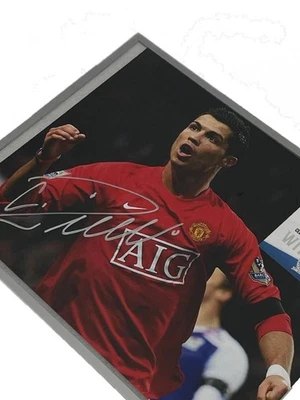 AUTOGRAPHED PHOTO CRISTIANO RONALDO HAND SIGNED 9X10 BAS COA - Image 1 of 4