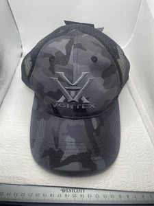 Vortex Optics Logo Cap Hat Black Camo Mesh Back NWT SnapBack OSFA - Picture 1 of 6