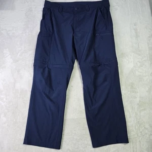 Pantalones convertibles Columbia PFG para hombre talla 38x30 omni-sombra senderismo azul marino - Imagen 1 de 10