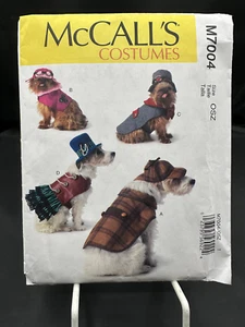 SIN CORTAR McCall’s M7004 PERRO Patrón de Costura Forrado Abrigo Sombrero Steampunk Detective Disfraz - Imagen 1 de 2