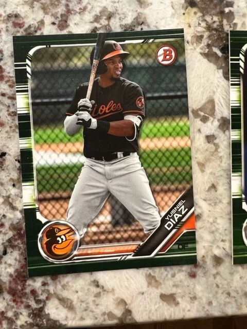 2019 BOWMAN CAMO PROSPECT ROOKIE CARD BALTIMORE ORIOLES YUSNIEL DIAZ #BP-109 - Image 1 of 1
