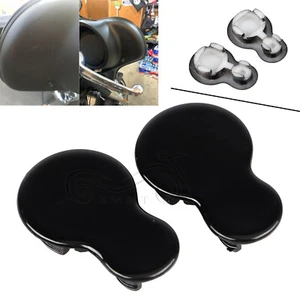 Black Fairing Mirror Hole Plugs For Harley Street Glide Special FLHXS FLHX 14-Up - Picture 1 of 6