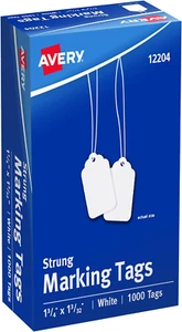 12204 Etiquetas Marcadoras Blancas Peso Medio, 1 3/4 X 1 3/32 (Caja de 1000) - Imagen 1 de 12