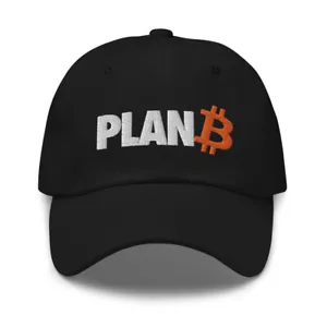 Cappello da baseball regolabile Bitcoin Plan B BTC Crypto Trader regalo ricamo cappello papà - Foto 1 di 11