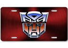 Transformers ART Autobot Color logo Aluminum Car Truck License Plate Tag Red
