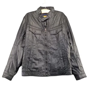 BOSS HUGO BOSS Men's Motorcycle Jacket Long Sleeve Black M Full Zip Boss Orange - Picture 1 of 15