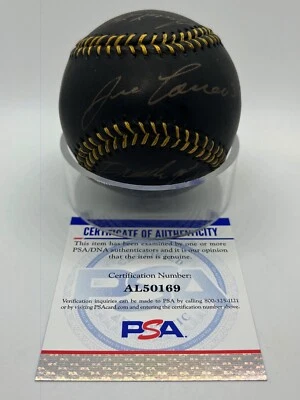 Jose Cansceco Multiple Inscriptions Signed Autograph Black Baseball PSA DNA *9 - Image 1 of 4